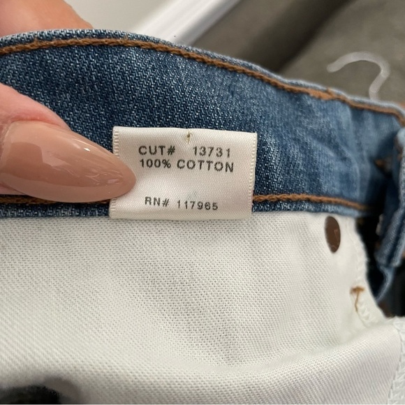 J Brand Womens Distressed Euphoria Denim Jean Shorts Size 24 High Rise Boyfriend - Picture 5 of 6